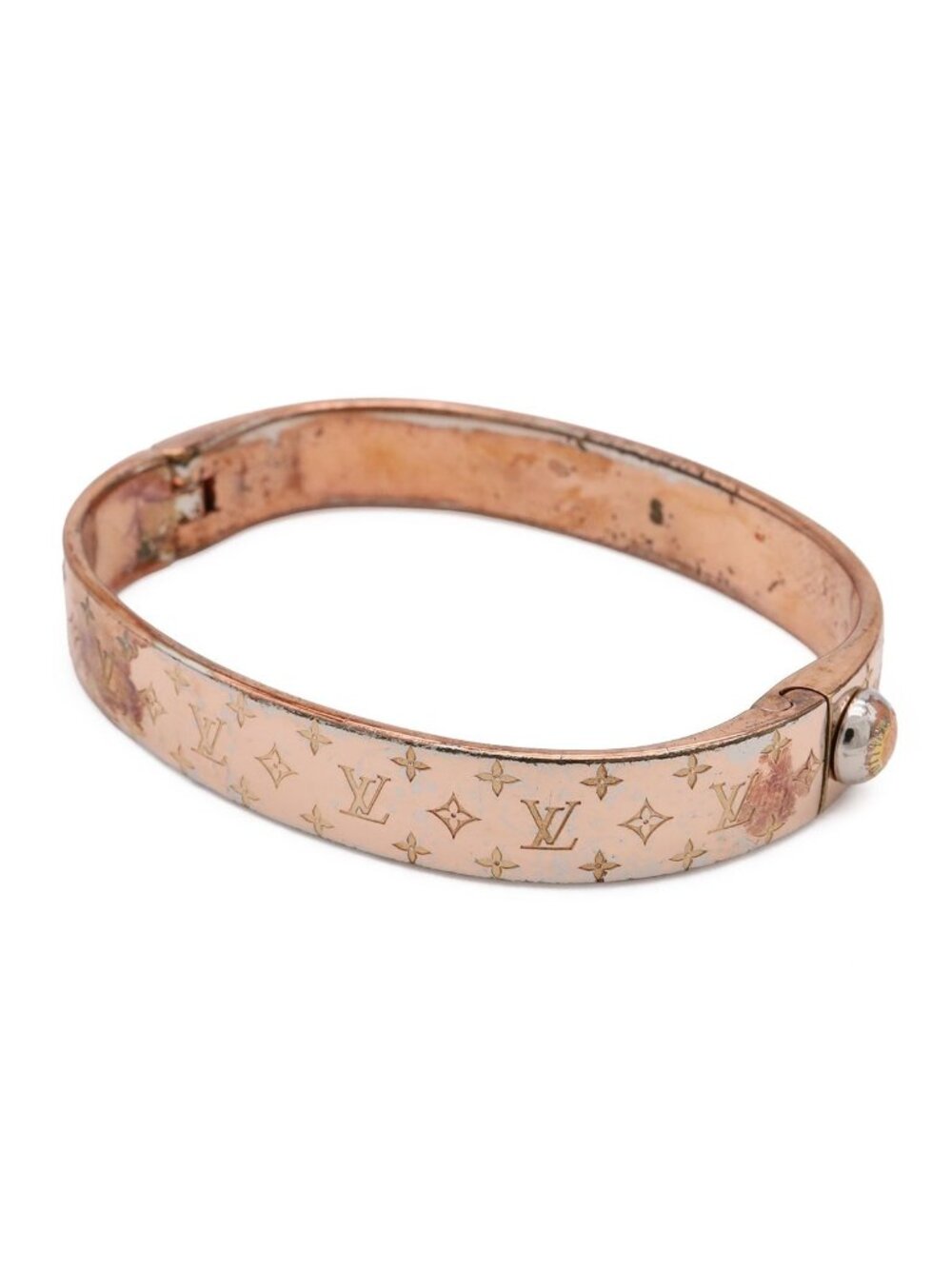 Louis Vuitton Cuff Nanogram Bangle Bracelet Pgp Pink Gold #short Sleeve